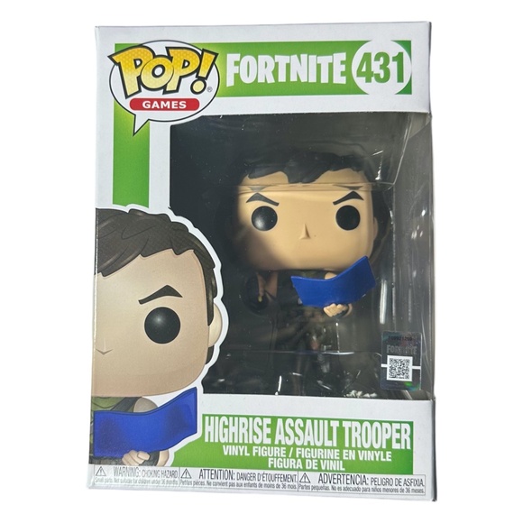 Funko Pop! Games Fortnite Highrise Assault Trooper #431 Vinyl DAMAGED - Picture 1 of 4